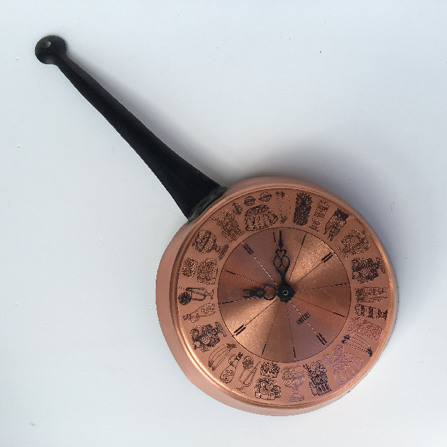 CLOCK, Wall Mount - Copper Pan